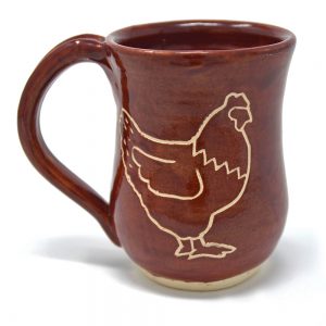 Chicken Gifts: Chicken Mug in Garnet