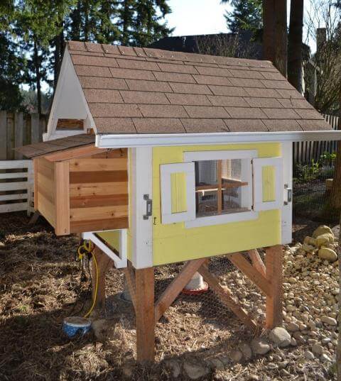 fairytale chicken coop plans with raised wooden design and step by step instructions
